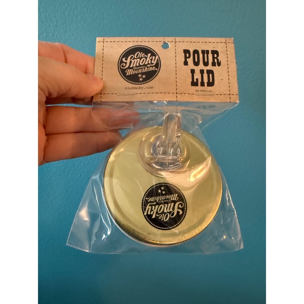Ole Smoky Pour Lid OS Gold NEW Moonshine Jar Spout 750ml High Proof Safe